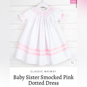 Smocked Baby Sister Dress